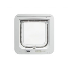 SureFlap - Sure Petcare Microchip Cat Flap, White, Scans Pet's ID on Entry, C...
