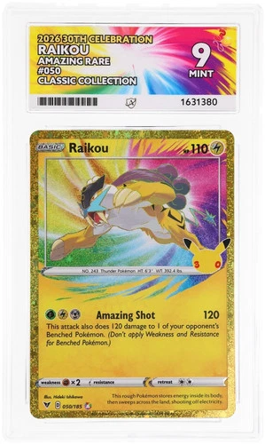 ACE 9 Raikou 050/185 30th Celebration Pokemon Mint