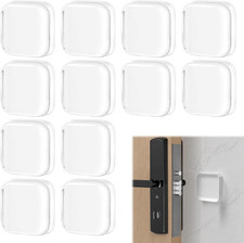 12 Pack Square Clear Silicone Door Bumpers, Self-Adhesive Rubber Bumpers, Wall