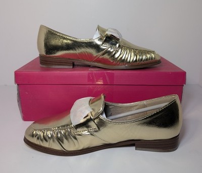 Catherine Malandrino Gold Metallic Loafers Women's Size 6 NIB Brand New In Box