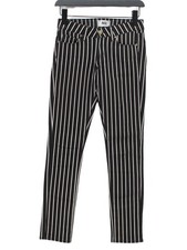 Paige Women's Jeans W 24 in Black Striped Cotton with Elastane Skinny