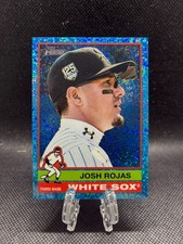 2025 Topps Heritage #566 Josh Rojas Chrome Light Blue Sparkle Refractor