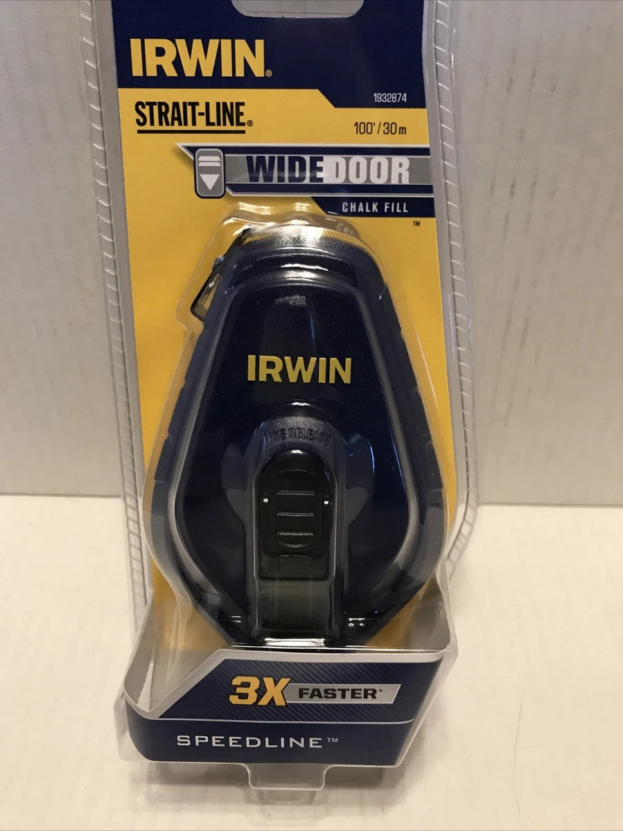 Irwin Strait-Line 100-Ft Lightweight Wide-Door Speedline Chalk Reel  (2–PO-105)