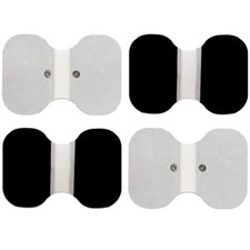 TENS Unit Pads 4.3 X 6 , 4Pcs Snap Electrode Pads Large, Butterfly Shape, Reusa