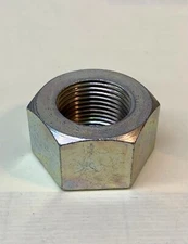 (1) 1-1/8-12 Hex Nut Fine Thread ZINC 1 1/8 Inch 1-1/8"-12 Finished Steel UNF 