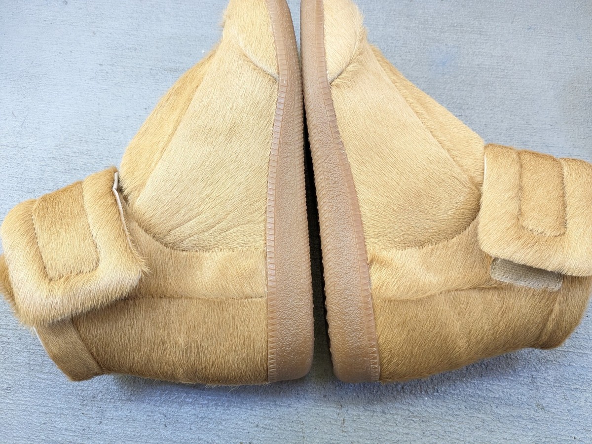 Maison Margiela Future Pony Hair Men 9 42 Tan Brown Leather High 