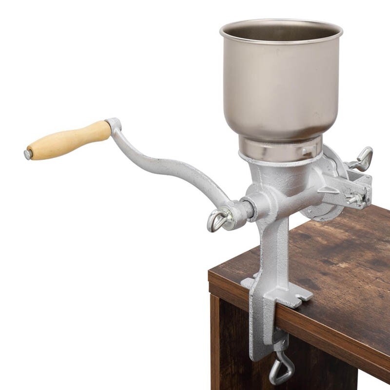 Manual Corn Grinder Flour Maker Wheat Grain Nut Nut Mill Crank Labor