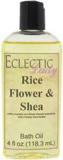 Rice Flower and Shea Bath Oil - Scented Body Oil - Relaxing  Moisturizing