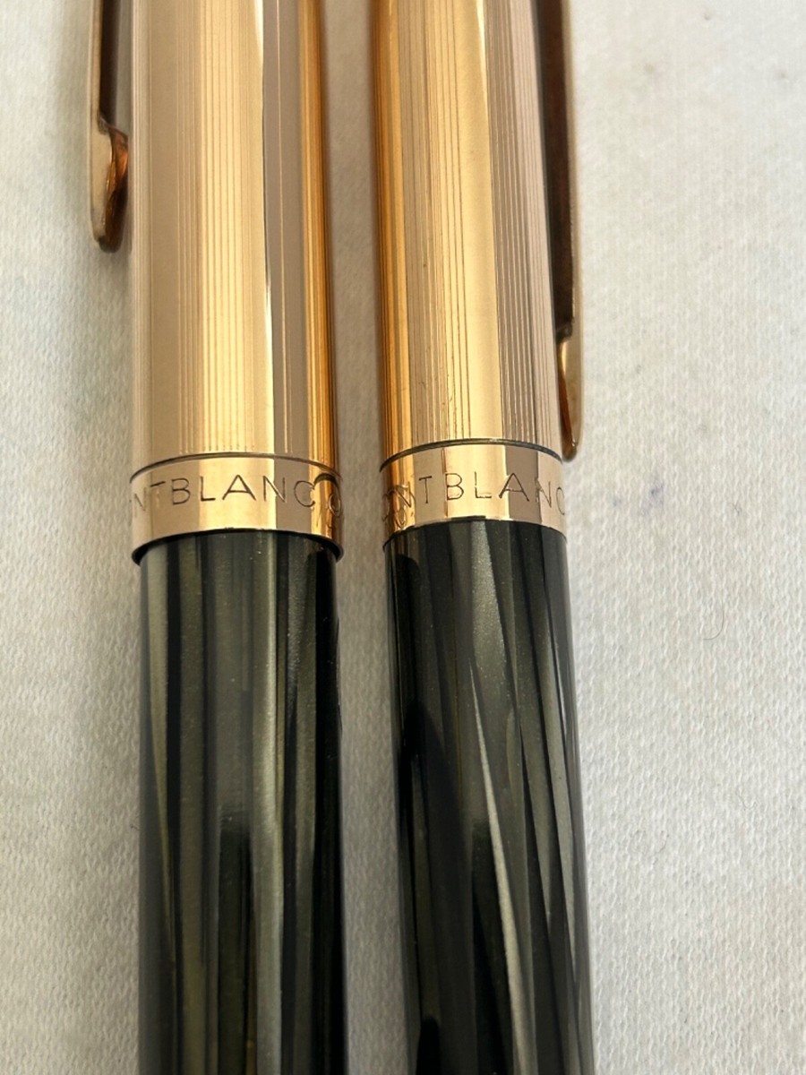 Montblanc Masterpiece Celluloid Gray Striated Set, (642FP & 672K