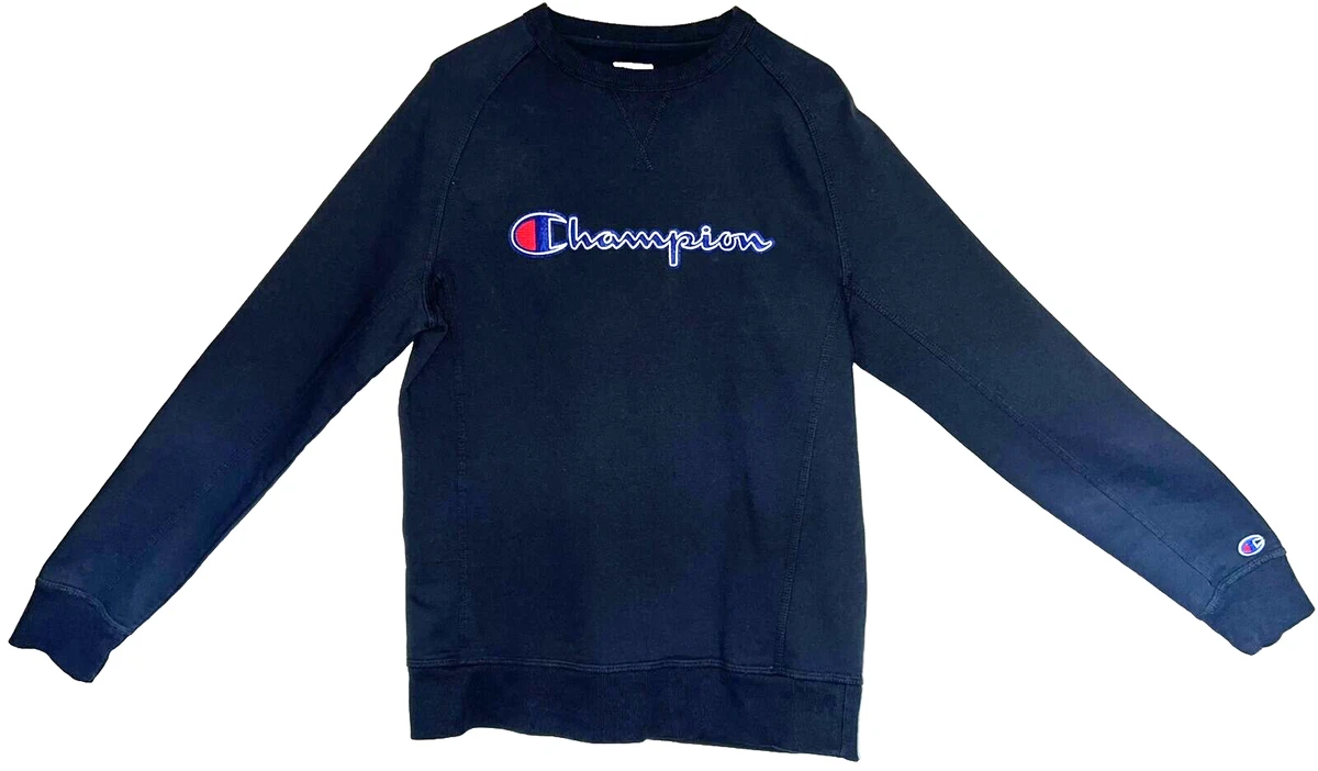 Champion Men's Medium Navy Fleece Crewneck Sweatshirt Model 1342903 | eBay