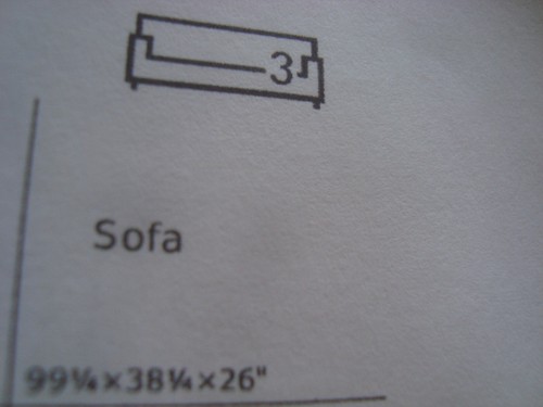 Ikea NOCKEBY Sofa BODY COVER ONLY Slipcover TENO DARK GRAY Grey 99 1/4" NEW - Picture 21 of 22