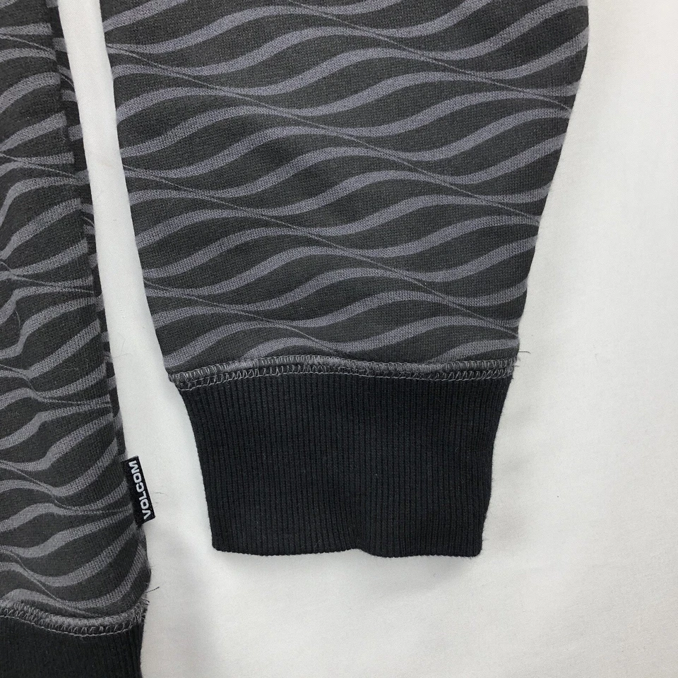 Volcom Levstone Vibes Mens Large Black Fleece Pullover Hoodie Sweater - Image 2 of 4