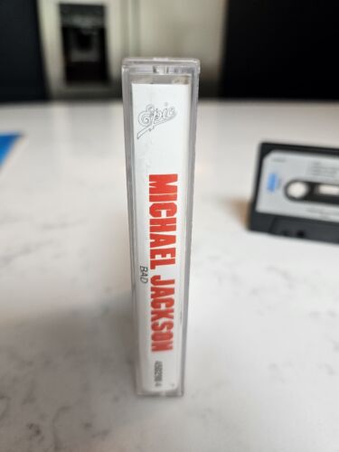 MICHAEL JACKSON BAD CASSETTE TAPE PAPER LABEL EPIC CBS UK - Picture 2 of 7