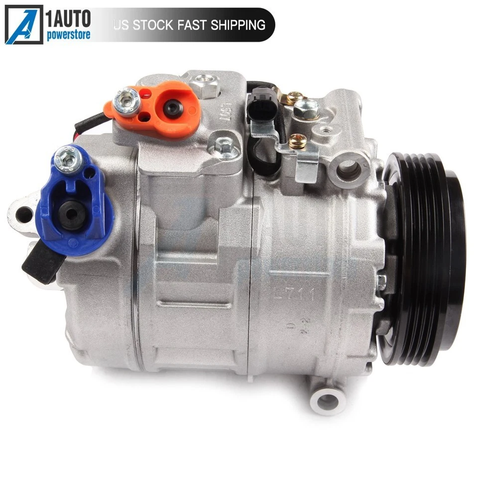 A/C AC Compressor With Clutch For 2002-2010 BMW 550i GT xDrive 650i 760Li 750Li - Image 4 of 4