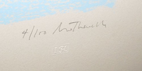 1965 US Litho Print 4/100 Summertime In Italy w Blue by Robert Motherwell (PaR) - Picture 5 of 10
