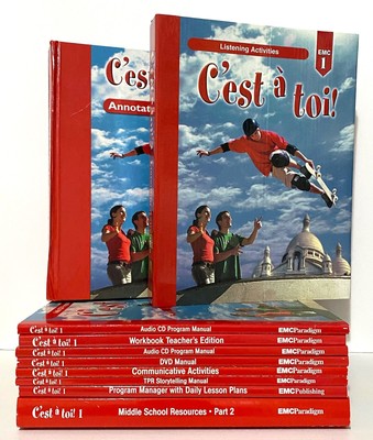 C'est a Toi Level 1 French Teachers Annotated Hardcover Fawbush COMPLETE SET NEW