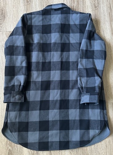 Joan Rivers grey/black buffalo check jacket with fleece lining Size M buttons - Picture 3 of 21