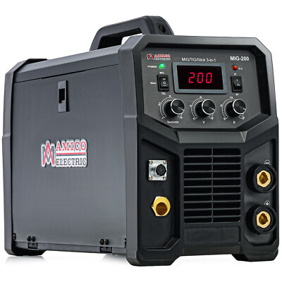 AMICO MIG-200, 200A MIG/MAG/Lift-TIG/Stick Arc Combo DC Welder, Compatible Spool