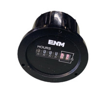 New ENM 2PAT3 Electromechanical Hour Meter - 120V AC, 6 Digits, Round