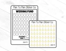 2664-15~~Wedding Fund Savings Plan Planner Stickers.