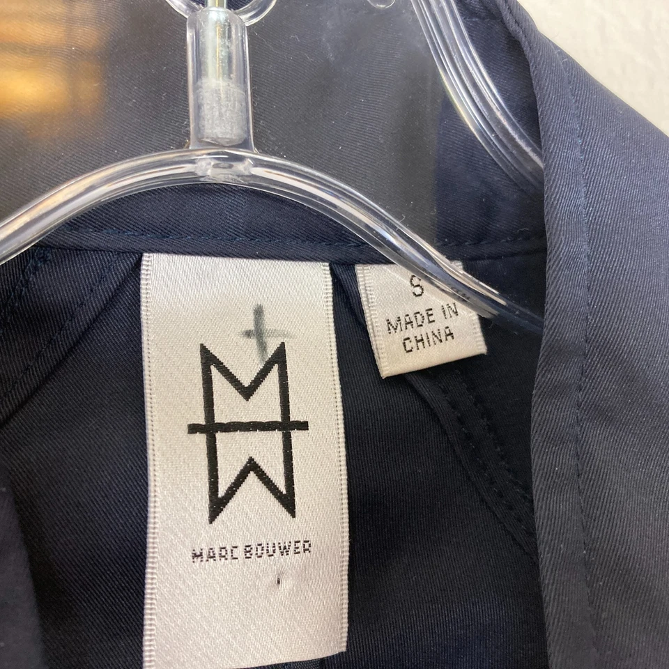 Chaqueta ligera para mujer Marc Bouwer talla S azul marino ajustada bolsillos acanalados Foto 4 de 4