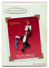 Dr Seuss THE CAT ARRIVES NEW Hallmark 2003 The Cat in the Hat Ornament Umbrella