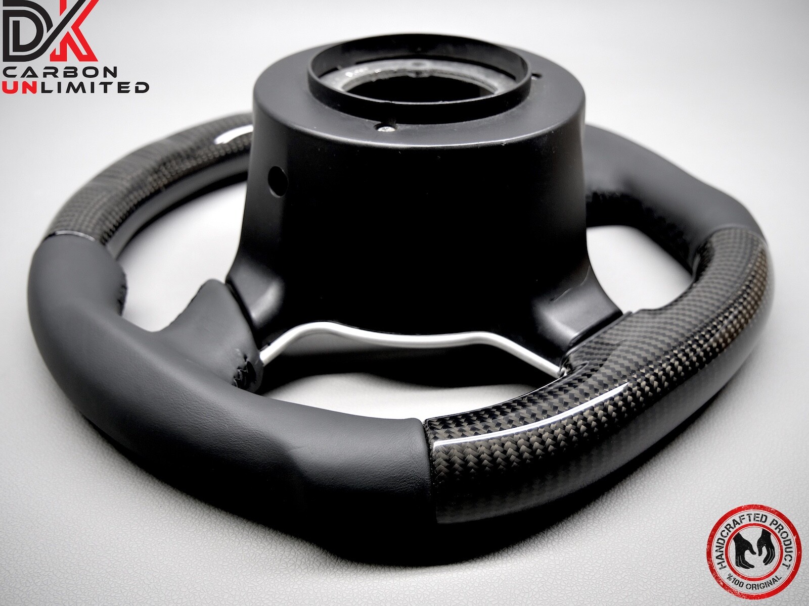 Lotus Series 3 Exige Elise Black Stitch No Ring Napa Carbon Steering Wheel v2
