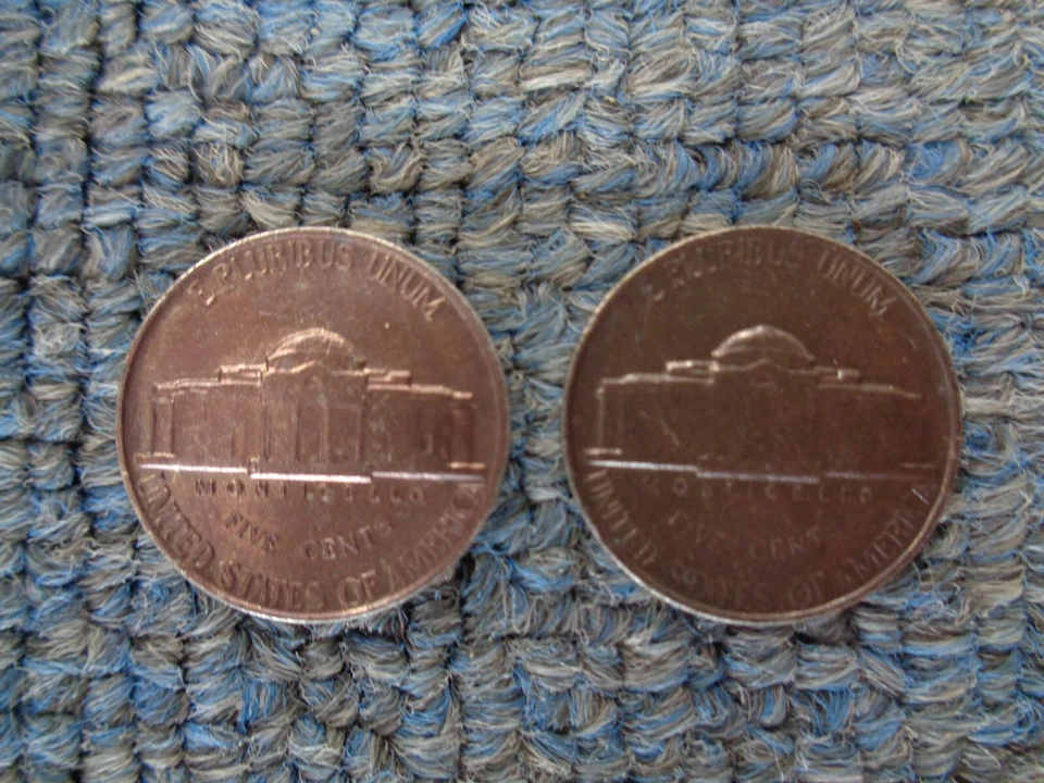 1958 Improperly Annealed Planchet (Black Beauty) Jefferson Nickels BU - Image 3 of 4