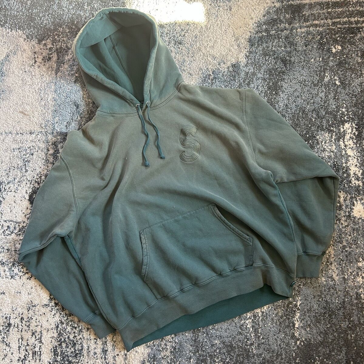 2023 SUPREME OVERDYED S LOGO HOODED SWEATSHIRT MiDWEiGHT 2023 SUPREME OVERDYED S LOGO HOODED SWEATSHIRT MiDWEiGHT