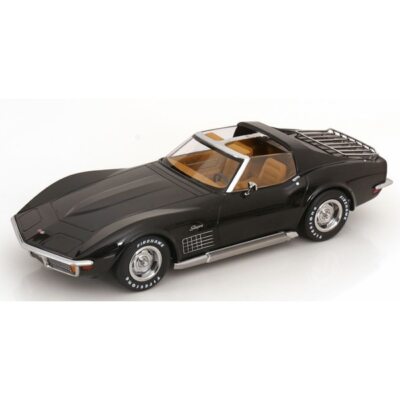 Kkdc181224 1/18 Chevrolet Corvette C3 1972 Black Diecast