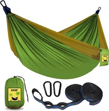 Camping Hammock Double & Single Portable Hammocks with 2 Tree Straps, Great for 