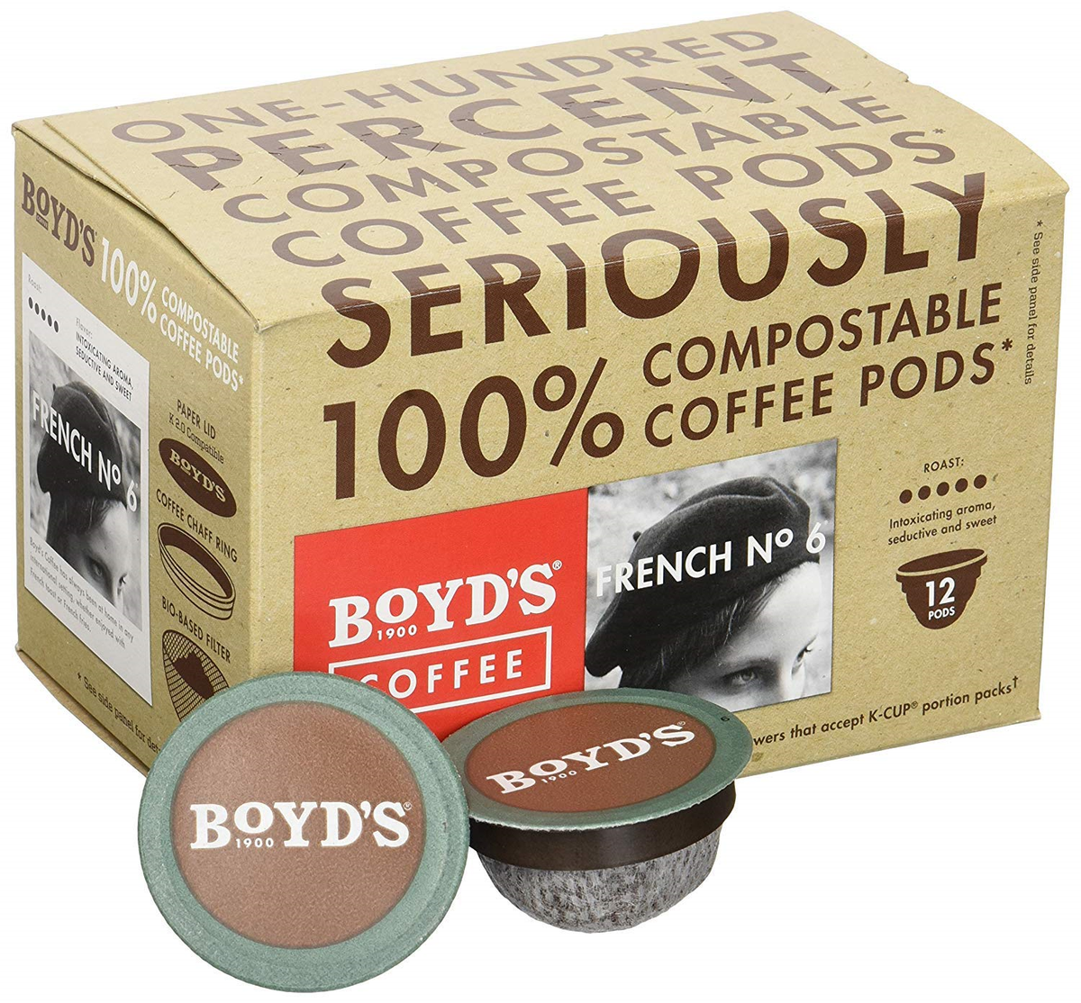 Boyd's Coffee French Dark Roast Coffee Single Cup 72 Count