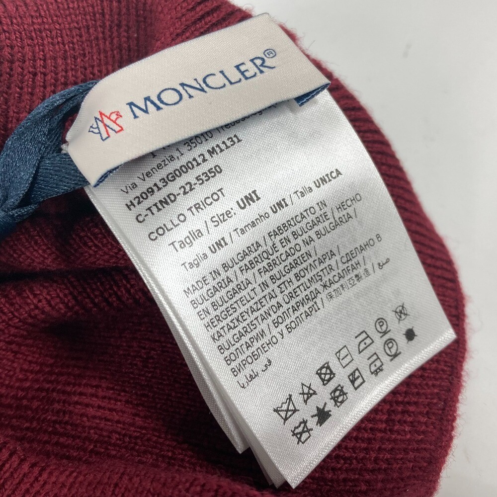 MONCLER Snood Accessories Scarf wool wine-red Unused MONCLER Snood Accessories Scarf wool wine-red Unused | eBay UK main image 2