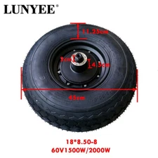 60V 2000W 18Inch Widen Hub Motor Electric Scooter Motor Fat Tire Wheel
