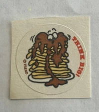Trend Scratch and Sniff Sticker Pancakes “Think Big!” Vintage 1980’s
