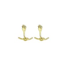 Gold Dot Knot Stud Earrings, Sku LX621
