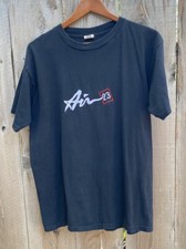Vintage 90s Air Jordan 23 Embroidered NBA Basketball T Shirt SZ L USA Made Boot