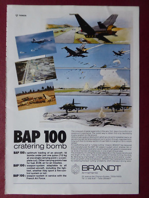 8/1984 PUB THOMSON BRANDT BAP 100 ANTI-PISTENBOMBE BOMB MIRAGE F1 ORIGINAL ANZEIGE