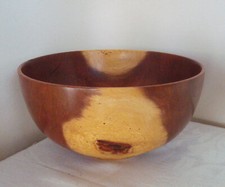 Hand Turned Acacia Wood Wooden Bowl Artist Signed Stein 2019