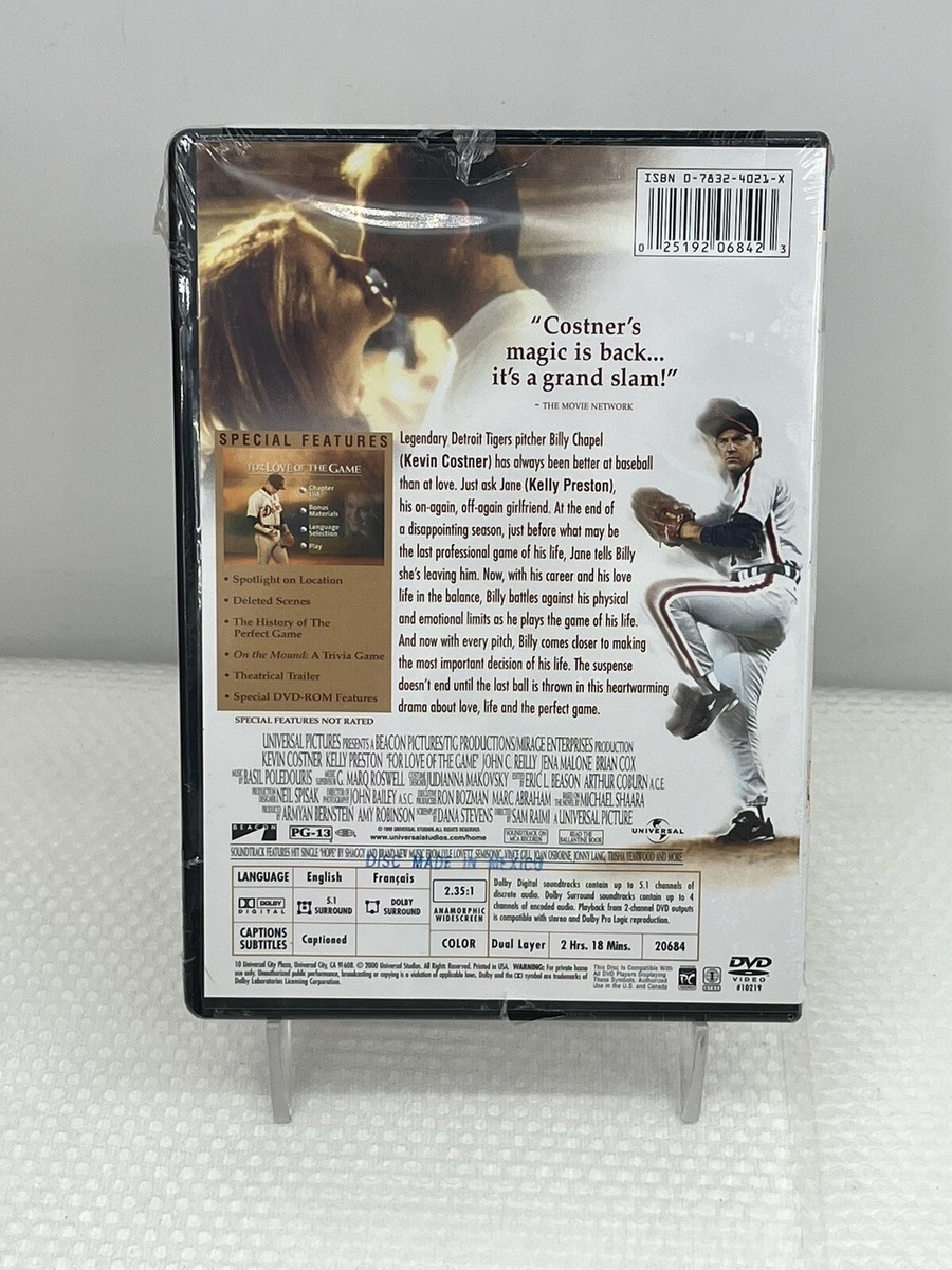 For Love of the Game (DVD, 1999) Kevin Costner, Kelly Preston