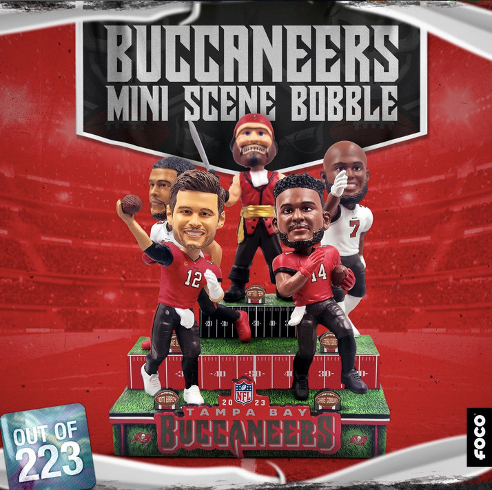 Tampa Bay Buccaneers Collage Mini Bobblehead Scene- Brady's Final Team! Ltd 223