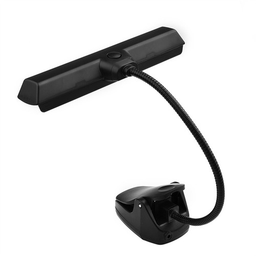 9 LED Flexible Clip-on Music Stand Reading Light Bed Table Desk Lamp Black - Picture 7 of 12