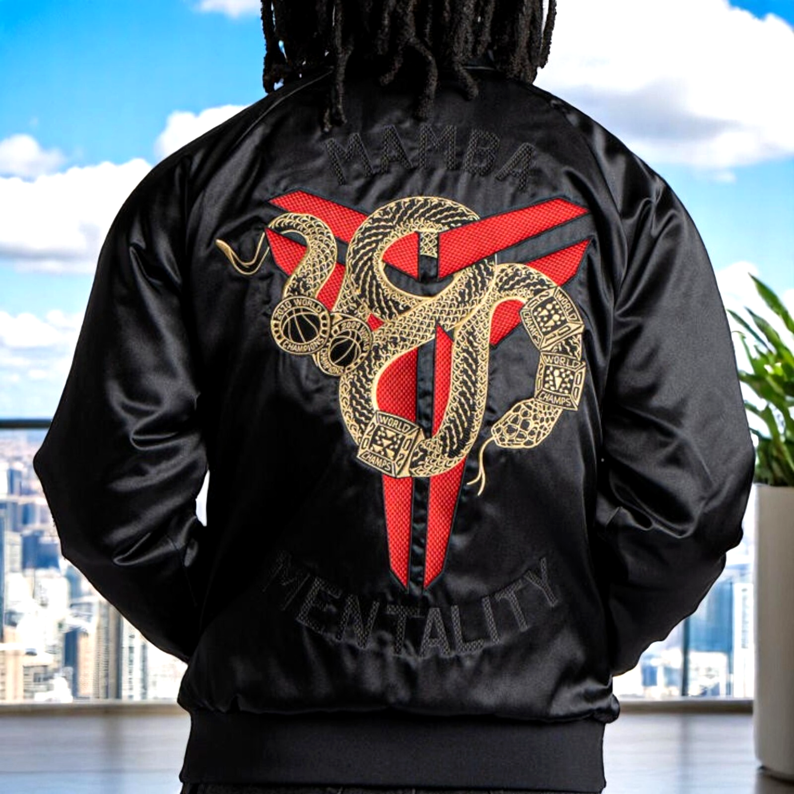 SACAI X NIKE Nike Kobe Year of Mamba Therma Fit Giacca Nera Isolata HQ4695 010 Uomo Taglie