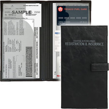 Auto Insurance and Registration Card Holder - Vehicle Glove Box Document Organiz