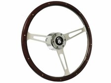 1974.5-79 Vw S6 Classic Espresso Wood Steering Wheel Kit Castle Emblem