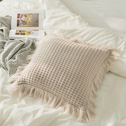 Tassel Knitted Cushion Cover Pompom Pillow Covers Sofa Bed Pillowcase Home Decor - Picture 73 of 76