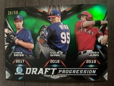 2019 Bowman Draft Chrome Josh Jung /Seise/ Winn Green Refractor Progression /99