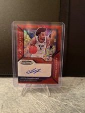 2021 panini draft picks basketball prizm justin champagnie red scope auto /88 Sp