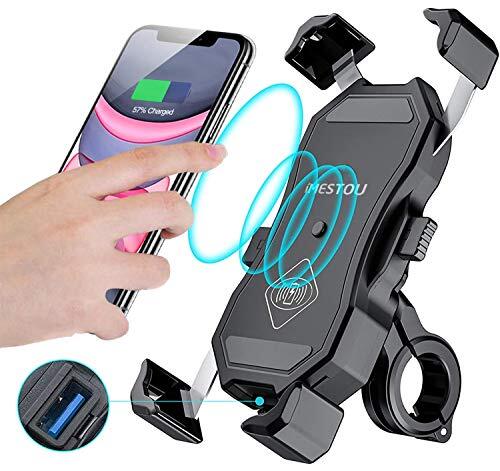 iMESTOU Moto Wireless 15W Qi/USB Quick Charger 3.0 Supporto per Telefono (b6k)