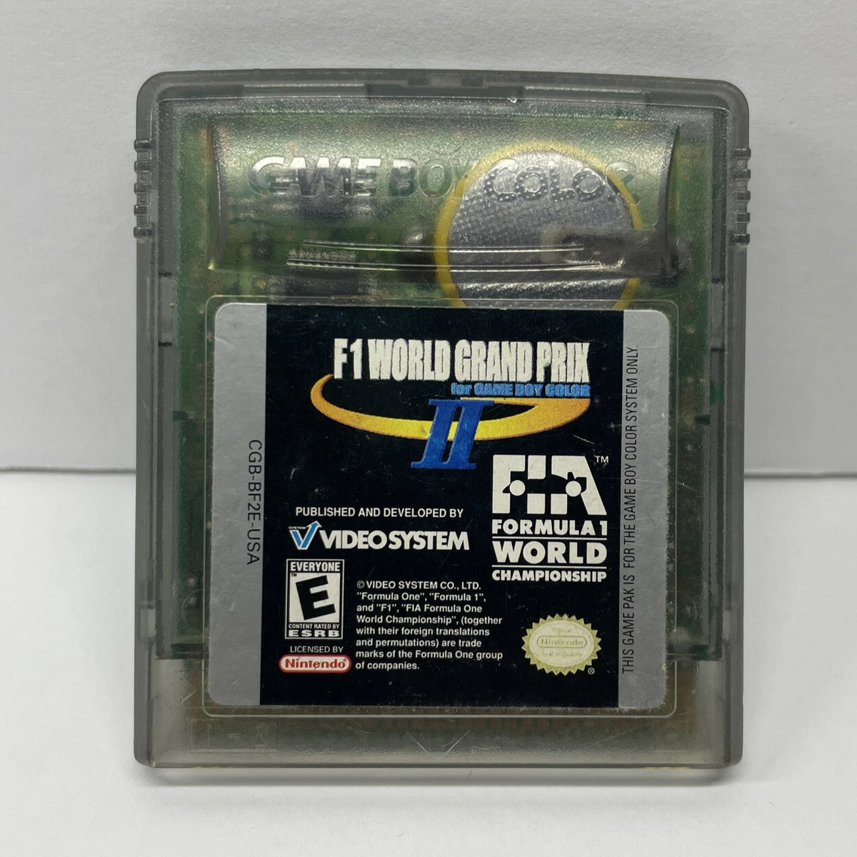 F1 World Grand Prix II 2 Formula 1 Nintendo GBC Cartridge Only Tested & Working